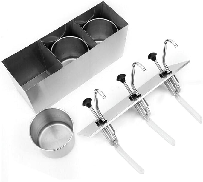 Dispensador de Salsa 3 depósitos x 4 Litros c/u