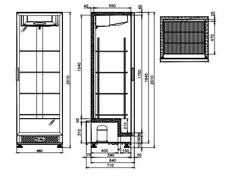 Vitrina Vertical Refrigerada Visicooler VV-19V Mimet (-3°C a -6°C)