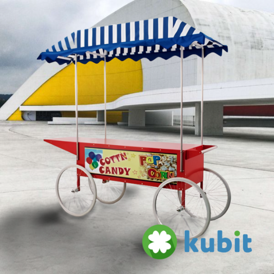 Carro para máquina de Algodón de Azucar o Popcorn