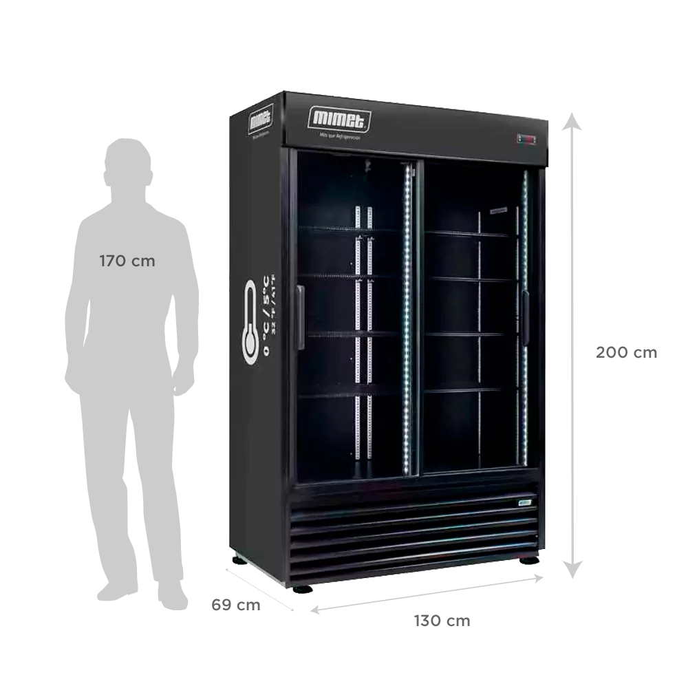 Visicooler 800 litros VV-38D MIMET - Vitrina Vertical