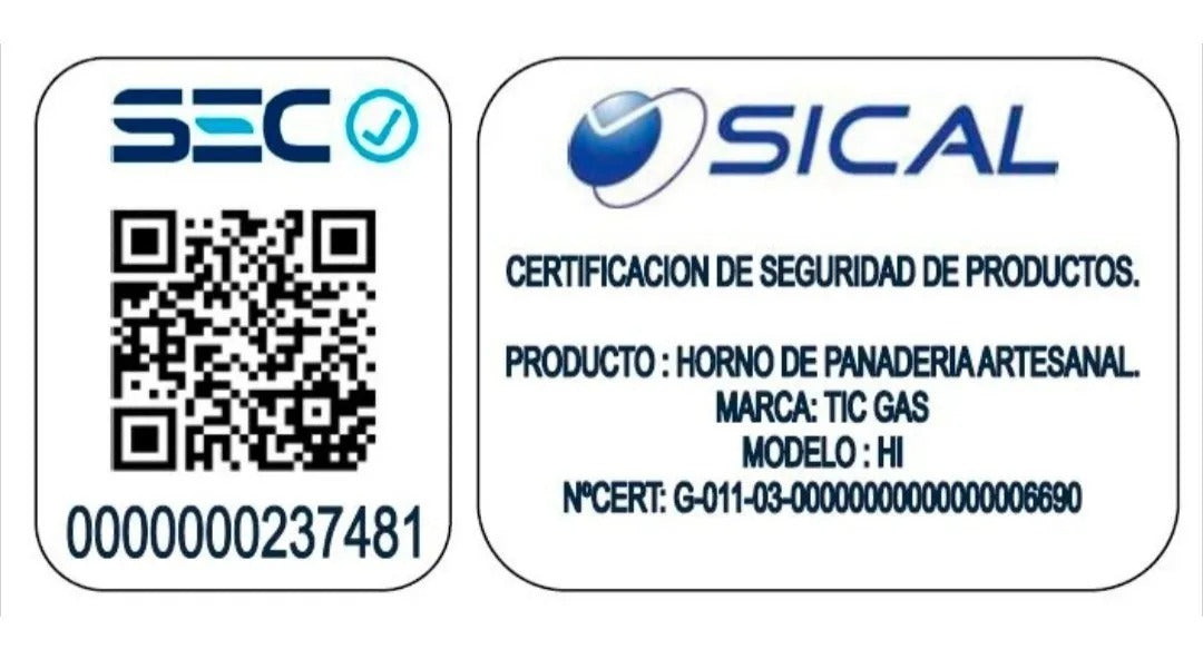 Horno Industrial 58x65 cm Certificado