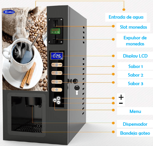 Máquina Expendedora de Café Ecobeck GTD203 (monedas)