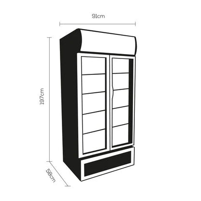 Visicooler 2 Puertas 600 Lts Bozzo